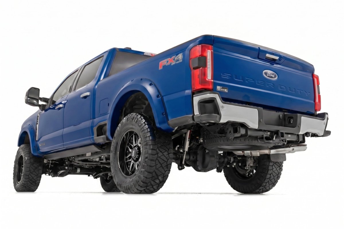 Ford F-250 Super Duty Pocket Fender Flares - Rough Country - E9 Argon Blue - '23-'26